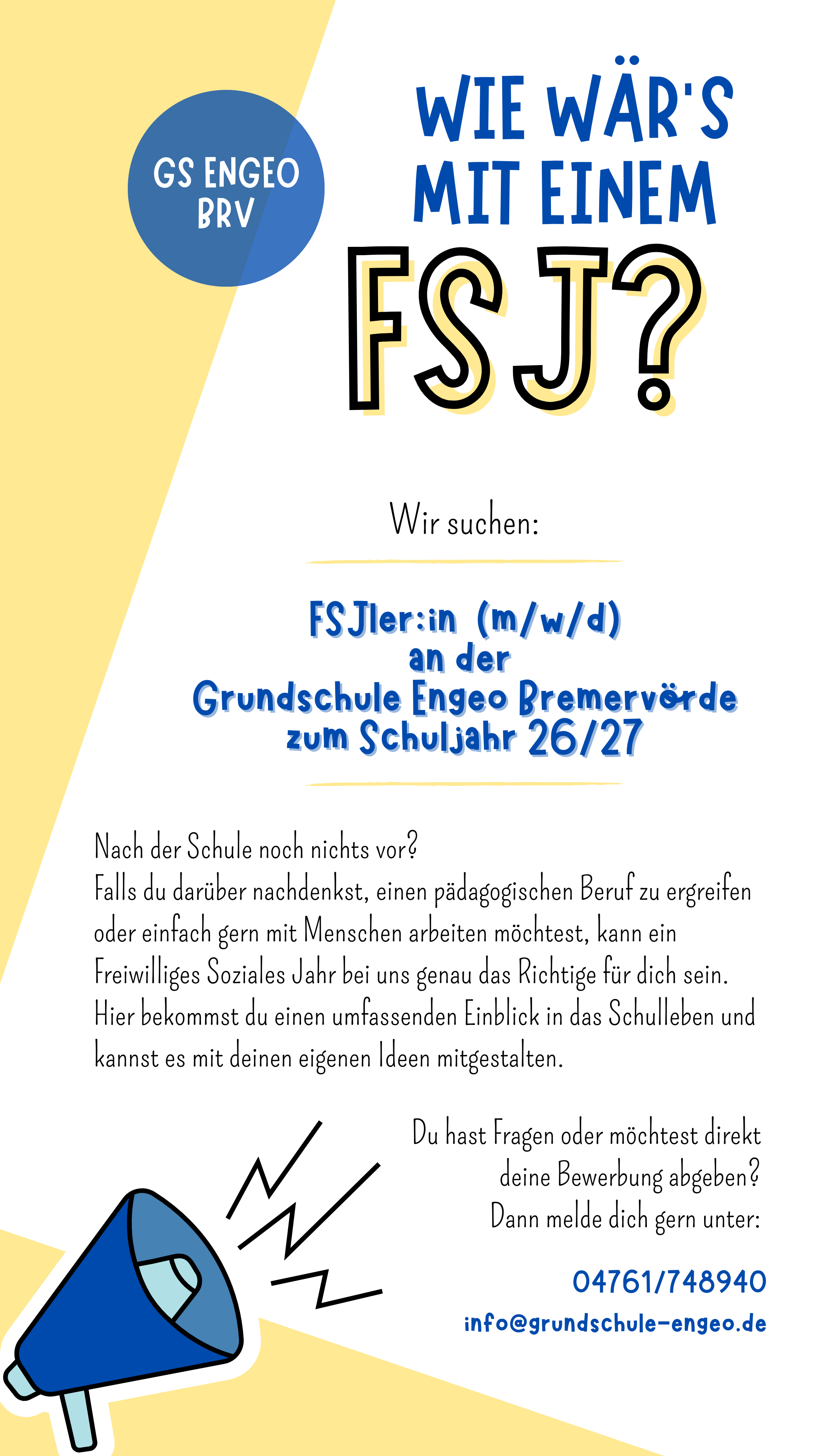 FSJ Ausschreibung 26.27